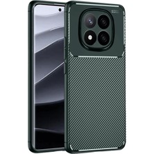 Uravas Store Xiaomi Redmi Note 14 Pro 4g Kılıf Auto Focus Karbon Kapak - Koyu Yeşil