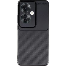 Mudanis Oppo Reno 11F Kılıf Auto Focus Karbon Kapak - Siyah