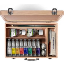 Winsor & Newton : Winton : Ahşap Kutulu Yağlı Boya Seti : 8 Renk x 37 ml Tüp