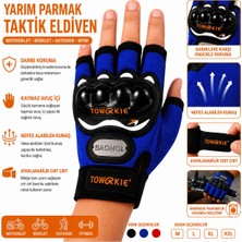 Beneficio Yarım Parmak Kaymaz Avuç Içi Erkek Motosiklet Eldiveni Korumalı Yazlık Scooter Atv Bisiklet Eldiveni