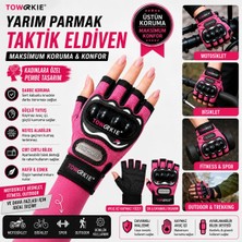 Beneficio Yarım Parmak Motosiklet Eldiveni Korumalı Yazlık Scooter Bisiklet Eldiveni