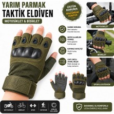 Beneficio Yarım Parmak Taktik Eldiven Motosiklet Eldiveni Bisiklet Eldiveni Darbe Korumalı Kaymaz Outdoor Spor Eldiveni