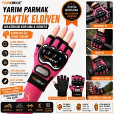 Beneficio Yarım Parmak Kaymaz Avuç Içi Erkek Motosiklet Eldiveni Korumalı Yazlık Scooter Atv Bisiklet Eldiveni