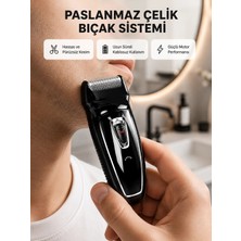 Uravas Store Uzun Pil Ömürlü Şarjlı Tıraş Makinesi – Hızlı Şarj, Ergonomik Tasarım, Çok Yönlü Kullanım