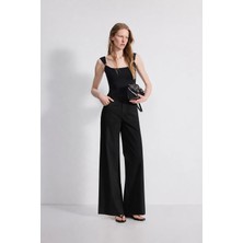 Vatkalı Tailored wide leg pantolon