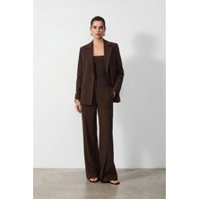 Vatkalı Kuşaklı Oversize Blazer Ceket