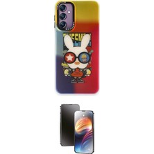 Teknoparkx Ieg™ Galaxy A24 4g Kılıf Siluet Çizgi Koleksiyonu - Siyah 3D Antistatik Mat Seramik Nano Ekran