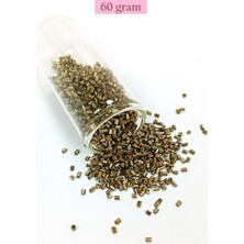 Elitse Kesme Cam Boncuk 2mm - 60 Gram - Metalik Sarı - BNC390