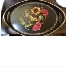 Elitse Oval Hira Desenli Sunum Tepsisi ROYALEKS-İSR-5723