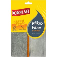 Koroplast Mikrofiber Cam Bezi Tekli, Çift Taraflı Mikrofiber Temizlik Bezi 35X35 Cm, Laptop, Bilgisa