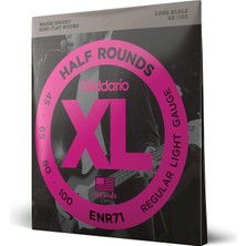 D'Addario Daddarıo ENR71 Bas Gitar Tel Seti, Half Round Bass, Regular Lıght
