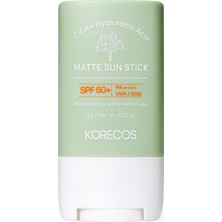 Korecos Matte Sun Stick SPF50+ Pa++++ Uva/uvb Mat Bitiş Sağlayan Yüksek Korumalı Stick Formunda Güne