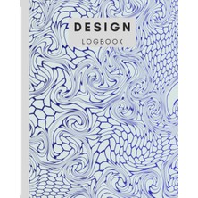 Hero 8" x 10" Logbook With Graph Paper - 100 Pages. Twisted Gradient Beehive - Blue To On White: Imperial
