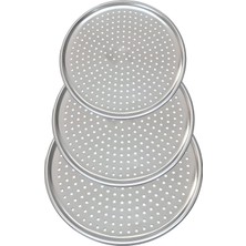 Orret Home Paslanmaz Çelik Pizza Tepsisi,delikli Lahmacun ve Pizza Tavası,fırın Tepisisi (28 Cm)