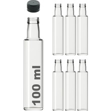 Hero Şeffaf 100 ml Sızdırmaz Kapaklı Boş Cam Şişe 6 Adet