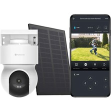 Hybrone Omni Solar Dış Ortam Bataryalı ve Güneş Enerjili Wi-Fi Akıllı Kamera, Renkli Gece Görüşü, 36