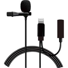 Psr Aksesuar MS-UC568 Canlı Yayın Yaka Mikrofonu – Akıllı Gürültü Önleyici, Lightning Girişli, 3.5mm