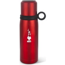 Bialetti - Termos - 460ML - Kırmızı Renk - Paslanmaz Çelik - Çift Katmanlı - 12 Saat Sıcak 24 Saat S