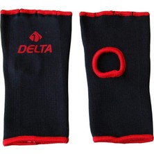 Delta Spor Delta Boks Eldiveni Içliği (Boksör Bandı) - Hand 5, Siyah - Kırmızı, Large