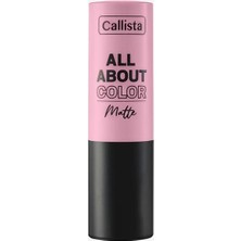 Callista All About Color Matte Lipstick Mat Görünümlü Ruj 504 That Rose, Bordo