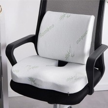 Whiteblanco Bambu Kılıflı Oturma Minderi ve Sırt Yastığı Seti