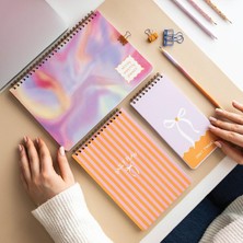 Paperora Haftalık ve Günlük 3’lü Masaüstü Süresiz Planlayıcı Set - Soyut