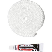 Somineco Somıneco Ithal Yanmaz Beyaz Soba Şömine Fitili 8 mm x 2.5m Fermit Yapıştırıcı 17 ml