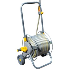 Hozelock 2436H 30 M Hortumlu 60 M Kapasiteli Tekerlekli Metal Hortum Toplama Sarma Araba Seti