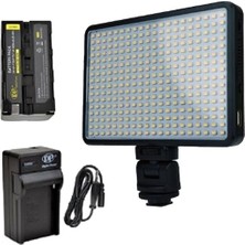 Fototek Fotoğraf Fototekfotoğraf Pro LED-320 Video Kamera Işığı Tepe Lambası LED Işık F770 Pil ve Şarjla Birlikte