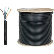 Hero 150 Metre Dış Ortam Cat6 Internet Kablosu Siyah Fiber Modem Pc Internet