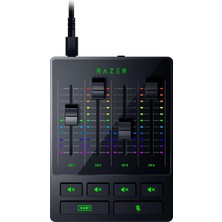 Razer Audio Mixer - Xlr, 3,5 mm ve Optik Girişe Sahip USB Ses Arabirimi - Sessiz Düğmeli 4 Kanallı A