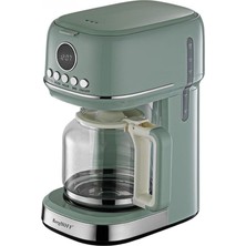 Berghoff Gem Retro Filtre Kahve Makinesi – 900 W, 1, 5 L Cam Demlik | Mint Yeşil