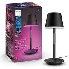 Philips Hue Go Belle Taşınabilir Masa Lambası - Siyah - 25.000 Saat Ampul Kullanım Ömrü