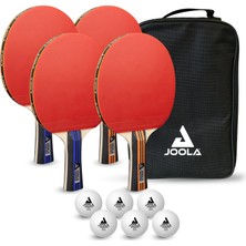 Joola Family Advanced Masa Tenisi 4 Raket + 6 Top + Kılıf Set