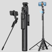Hero Aı Yüz Takipli Selfie Çubuğu Tripod, 360° Otomatik Takip Gimbal, Quadrapod (4 Ayaklı) Taban, Uzaktan