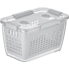Selka Home - Lavin 2 Litre Açık Gri Saklama Kabı