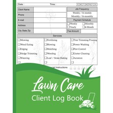 Hero Professional Lawn Care Client Log Book | Lawn Mowing And Landscape Appointment Logbook | Track And K