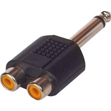 Hero 6.3 mm Mono Rca Çevirici 2 Rca Gitar Jack Çevirici 2x Rca 6.3 mm Mono Jack