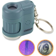 Carson MM-280B Micromini™ Cep Mikroskobu Anahtarlık, Mavi