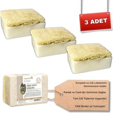 Hero Doğal Kabak Lifli Eşek Sütü Sabunu 120 gr x 3 Adet Tüm Cilt Tipleri Için Kırışıklık ve Yaşlanma Karş