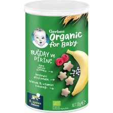 Gerber Organik Pirinçli, Buğdaylı, Muzlu ve Ahududulu Bebek Atıştırmalığı 35 G