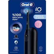 Oral-B Io2 Siyah Şarjlı/elektrikli Diş Fırçası, 1 Fırça Başlığı, Tek Şarjda 4 Haftaya Varan Kullanım
