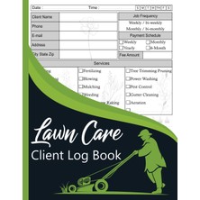 Hero Professional Lawn Care Client Log Book | Lawn Mowing And Landscape Appointment Logbook | Track And K