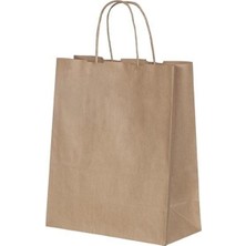 Hero Burgu Saplı Kağıt Poşet Çanta 25X12X31 cm (10 Adet)