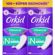 Orkid Yaprak Günlük Ped Normal Süper Ekonomik Paket 100 Adet Ped