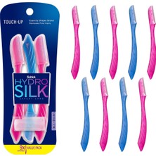Schick Hydro Silk Rötuş Eksfoliye Edici Dermaplaning Aleti, Yüz ve Kaş Tıraş Makinesi Hassas Kapaklı