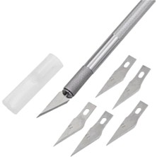 Hero Knife Tasarım Hobi Neşter Kretuar Bıçağı 5 Uç Yedekli Set