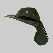 Evvebahçe Ergonomik Unisex Haki Renk Trekking Safari Şapkası