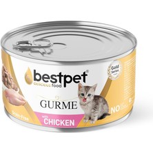 Bestpet Yavru Gurme Kediler Için, Tahılsız, Jöle Içinde Tavuk Parça Etli Yaş Mama, 85 gr x 12 Adet