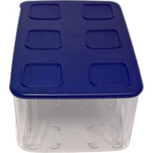 Tupperware Şeffaf ve Taze 2,5 L Şeffaf Mavi Koyu Mavi Buzdolabı Sistemi Taze Sistem Konteyner Kapakl
